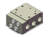 SMC 10-SS5Y5-41-02-C6 4/5 port solenoid valve mfld, base mt, sy5000 series