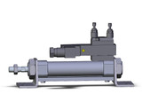 SMC CVM5L20-50-15DZ Cylinder, Valve Mounted, Dbl Acting
