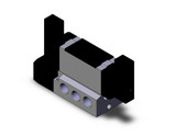 SMC VFS5400-5F-04 Valve Dbl Plugin Base Mount