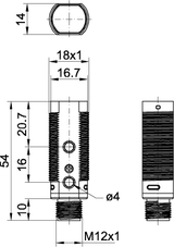 SensoPart FSE 18-2 IM-NS-L4 Photoelectric through-beam sensor