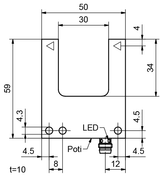 SensoPart FGL 30-R-PSM3 Fork sensors with metal housings