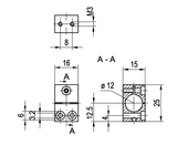 SensoPart MB 12 Mounting block / fiber mount for fiber-optic cables