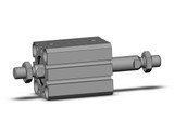 SMC CQSWB20-20DM Cyl, Compact, Dbl Rod