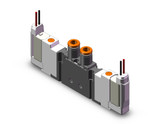 SMC S0722-5G-N3 Plug Lead Type 5 Port Solenoid Valve
