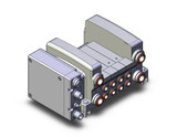 SMC VV5QC21-04C6SQBN-BD0N 4/5 port solenoid valve vqc manifold