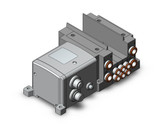 SMC SS5Y3-10SZE-03F-N7AA 4/5 port solenoid valve ss5y3 3 sta manifold base