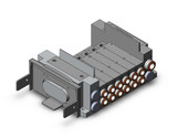 SMC SS5Y5-10S60-06C-C8 4/5 port solenoid valve ss5y5 6 sta manifold base