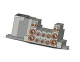 SMC SS5V2-16S3VD-03BR-N3 4/5 port solenoid valve ss5v 03 station manifold, cassette base