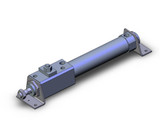 SMC CDLM2L40-125-D round body cylinder w/lock cylinder, air