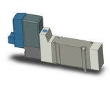 SMC SY3140-1LOZ 4/5 port solenoid valve valve, sgl sol, base mt (ac)