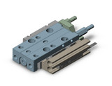 SMC MXJ4-10CP-M9PLS guided cylinder cylinder, air