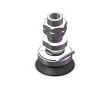 SMC ZP3E-TF32UMCL-AL14 vacuum pad, zp, zp2, zp3 vertical vac inlet w/ball joint adapter