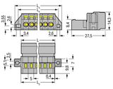 Wago 231-620/019-000/035-000 1-conductor male connector, CAGE CLAMP®, gray