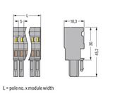 Wago 769-107/000-037 1-conductor female connector, CAGE CLAMP®, gray, green-yellow