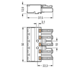 Wago 770-285 Socket, 5-pole, pink