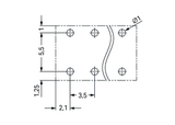 Wago 2086-1105 THR PCB terminal block, push-button 1.5 mm² Pin spacing 3.5 mm 5-pole, black