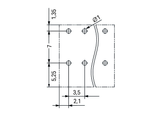 Wago 2086-1208/300-000 THR PCB terminal block, push-button 1.5 mm² Pin spacing 3.5 mm 8-pole, black