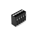 Wago SMD PCB terminal block, push-button 1.5 mm² Pin spacing 3.5 mm 5-pole, black Pack of 515
