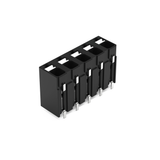 Wago SMD PCB terminal block, push-button 1.5 mm² Pin spacing 5 mm 5-pole, black Pack of 515