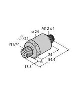Turck Pt1R-1003-I2-H1143 Pressure Transmitter, With Current Output (2-Wire)
