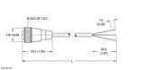 Turck Rkm 30-20M/S101 Single-ended Cordset, Straight Female Connector