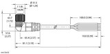 Turck Wkmc 42-0.5M/S4000 Power Cable, Connection Cable