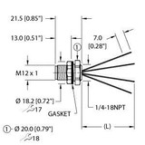 Turck Efsvq-A4.400.2-2 Actuator and Sensor Receptacle, Front Mount