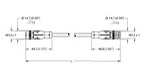 Turck Ekrb-Esrb-A4.300-Gc2K-10 Actuator and Sensor Cordset, Extension Cable