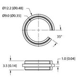 Turck Marking-Ring-Dia=9Mm,Red-(100Pack) Cordset Accessory, Marking rings