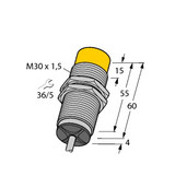 Turck Ni15-M30-Liu Inductive Sensor, With Analog Output, Standard
