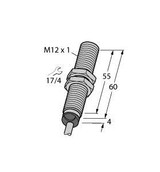 Turck Bi4-M12-Liu Inductive Sensor, With Analog Output, Standard