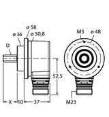 Turck Ri-10T10C-4B5000-12M23 Incremental Encoder, Industrial Line