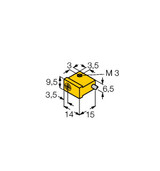Turck Ni2-Q9.5-Ap6/S34 Inductive Sensor, Resistant to Magnetic Fields, Standard