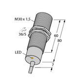 Turck Bi10-M30-Az3X/S120 Inductive Sensor, With Increased Temperature Range, Standard