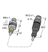 Turck Bi2-Eg08K-Ag41X-0.2-Rs4.2T Inductive Sensor, With Increased Switching Distance, Standard