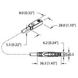Turck Ni3.5-Q5.5-An6X-0.3-Vsg3M Inductive Sensor, Standard