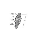 Turck Bi3-Eg08Fe-An6X Inductive Sensor, Stainless Steel Front, Standard