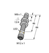 Turck Ni6-Eg08Fe-An6X-H1341 Inductive Sensor, Stainless Steel Front, Standard