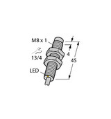 Turck Ni6-Eg08Fe-Ap6X Inductive Sensor, Stainless Steel Front, Standard