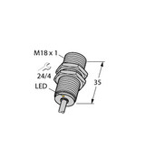 Turck Bi10-Eg18F-An6X Inductive Sensor, Stainless Steel Front, Standard