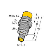 Turck Ni20-M30-Ap6X-H1141 Inductive Sensor, With Increased Switching Distance, Standard