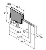 Turck Bl20-2Do-24Vdc-0.5A-P BL20 electronic module, 2 Digital Outputs