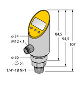 Turck Ps010V-303-2Upn8X-H1141 Pressure sensor, 2 PNP/NPN Transistor Switching Outputs