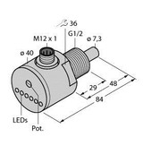 Turck Fcs-Gl1/2A4-Ap8X-H1141 Flow Monitoring, Immersion Sensor with Integrated Processor Turck Fcs-Gl1/2A4-Ap8X-H1141 Flow Monitoring, Immersion Sensor with Integrated Processor