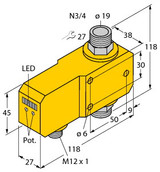 Turck Fci-N3/4D20A4P-Ap8X-H1141 Flow Monitoring, Inline Sensor with Integrated Processor