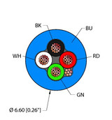 Turck Blu,Tpu,4X18,S-Df,Awm General Purpose Cable, Reelfast Bulk Cable