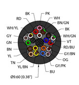 Turck Blk,Tpe,19X22,Awm,Fl20,Ctrack Flexlife Cable, Reelfast Bulk Cable