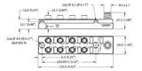 Turck Tb-8M8M-3P2-Fs12 Junction Box - Actuator/Sensor, 8-port, M8, 3 pole I/O port with M12 homerun