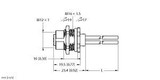 Turck Fkfd46Ps-1/M16 Power Receptacle, Rear Mount