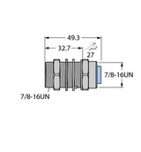 Turck Rsf Rkf 57/22 Accessories for Fieldbus Systems, Wall/panel feed-through
